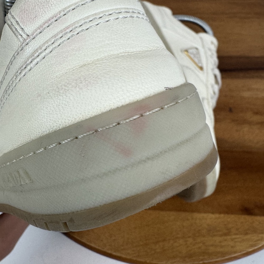 Womens‎ Prada Downtown Ivory Leather Comfort Casual Sneakers Shoes Size 37 GUC - Picture 9 of 11